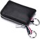 imeetu Leather Coin Purse Wallet, Mini Dual Keyrings Change Pouch Card Holder for Men Women, Black-Standard, Standard.
