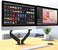 suptek Dual Monitor Mount Stand-Height Adjustable Gas Spring Monitor Arm Desk Mount for 2 Computer Screens 17 to 27 inches - Each Arm Holds up to 13. 2lbs(MD8SP.