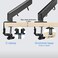 suptek Dual Monitor Mount Stand-Height Adjustable Gas Spring Monitor Arm Desk Mount for 2 Computer Screens 17 to 27 inches - Each Arm Holds up to 13. 2lbs(MD8SP.