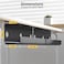 YECAYE Large Under Desk Cable Management,Easy Install Cable Management Under Desk with 4 Cable Holders6 Ties,ChildPet-Safe Cable Management,Desk Cable Management,Cable Management Tray.
