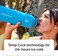 زجاجة مياه ThermoFlask مزدوجة الجدار معزولة بتفريغ الهواء مصنوعة من الفولاذ المقاوم للصدأ، سعة 24 أونصة، عبوة من قطعتين، لون أزرق مايان/أسود.