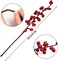 Jmkcoz 12 Pack Artificial Red Berry Stems Branches, Fake Burgundy Berry Picks Holly Berries for Christmas Tree Xmas Valenintes Wreath Decorations Floral Arrangements Home Holiday DIY Crafts Decor.