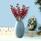 Jmkcoz 12 Pack Artificial Red Berry Stems Branches, Fake Burgundy Berry Picks Holly Berries for Christmas Tree Xmas Valenintes Wreath Decorations Floral Arrangements Home Holiday DIY Crafts Decor.