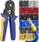haisstronica Ferrules Crimping Tool Kit Black Ferrule Crimper with 1200pcs Ferrule Wire End Ferrules AWG 23-10 Ferrule Terminals.
