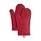 Kitchenaid Ribbed Soft Silicone Oven Mitt Set, 7"x13", Passion Red.