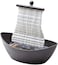 Homedics White Waters Relaxation Indoor Tabletop Fountain, Ambient LED Lighting and Natural Waterfall Sounds for Home, Office, Bedroom, Desktop, Spa and D&eacute;cor, 6. 10&rdquo;x4. 25&rdquo;x10&rdquo;.