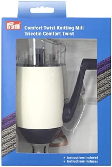 أنابيب حياكة Prym Comfort Twist Cord، أبيض مرمر/بنفسجي صغير.