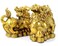AMTOOCH Feng Shui Brass pixiu/pi yao Statue 2pcs Wealth Prosperity Home Decoration Figurine Attract Money and Good Luck Golden.