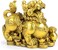 AMTOOCH Feng Shui Brass pixiu/pi yao Statue 2pcs Wealth Prosperity Home Decoration Figurine Attract Money and Good Luck Golden.
