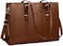 Lubardy Laptop Bag for Women 15. 6 inch Laptop Tote Bag Leather Classy Computer Briefcase.