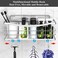ODesign Adhesive Shower Caddy No Drilling with Soap Dish 3 Tiers Stainless Steel Shower Organizer for Shampoo Conditioner Bathroom Organizer Accessories with Removable Hooks Wall Mounted - RUSTPROOF.
