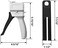 QWORK 50ml Dispenser Gun Kit, Epoxy Glue Gun, Impression Mixing Dispensing Gun, 1: 1/1: 2 AB Ratio, Static Mixer Mixing Nozzle.