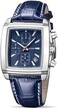 MEGIR Men's Business Analog Chronograph Luminous Rectangle Quartz Watch with Stylish Leather Strap for SportWork.