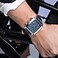 MEGIR Men's Business Analog Chronograph Luminous Rectangle Quartz Watch with Stylish Leather Strap for SportWork.