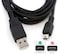 IENZA 10FT USB Cable Cord Wire for Blue Snowball iCEYeti USB Mic Black Out (Check Compatibility.