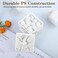 Luxspire Cotton Swab Storage Box with Lid, Q-Tip Swab Holder Cotton Ball Canister Jar Cotton Bud Round Dispenser Box, Cosmetics Makeup Countertop Vanity Bathroom Organizer Containers, Marble White.