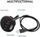 W WDX MAST DYNAPOINT LIMITED Grommet Desk-Fit USB 3. 0 Hub (Diameter 2. 36" or 60MM2 Port Type A2 Port Type C,Compatible Charging and Data Transmission,（includes 5V/2A Power adapter.