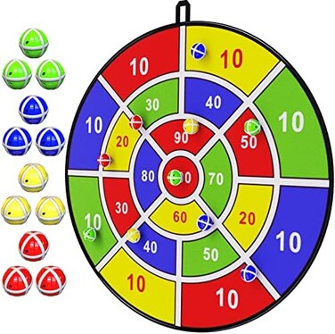 BooTaa 29" Large Dart Board for Kids, Kids Dart Board with 12 Sticky Balls, Boys Toys, Indoor/Sport Outdoor Fun Party Play Game Toys, Birthday Gifts for 3 4 5 6 7 8 9 10 11 12 Year Old Boys Girls.