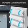 Repa Market Gray Exhaust Hood Vent 6'' Inch with Built-in Pest Guard Screen and Flange, White, Air Vent Cover, HVAC Exhaust Vent Duct Cover, Exhaust Cap.