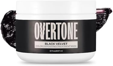 Overtone Haircare Color Depositing Conditioner, 8 oz Semi Permanent Hair Color with Shea ButterCoconut Oil, Safe Temporary Hair Color Dye, Vegan, Cruelty-Free, Black Velvet Rich Black.