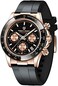 HaiQin PAGANI DESIGN Daytona Homage Men's Quartz Watches Japan Movement Ceramic Bezel Stainless Steel Band Screw-in Crown Waterproof Sport Chronograph Watch.