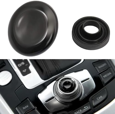 SecosAutoparts Navigation Button Joystick Console Center Button Cover MMI Repair Knob fit for Audi A4 / Q7 / S4 2010-2015 A5 2012-2015 Q5 2013-2015 A6 2008-2011 S6 2007-2011 8K0998068, 8K0998068 A.