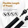 FEECCO FITNESS Jump Rope for Boxing, Cardio, Crossfit, Double Dutch, 1/2 Pound Total Weight, 1/4 Pound Rope, 10 feet Rope Adjustable Length, for Men and Women.