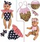 Windolls 10 Sets 14-16 Inch Baby Doll Clothes Dress Outfits Headbands Accessories fits New Born 43cm Baby Doll, 15 inch Baby Doll, 18 Inch Doll.