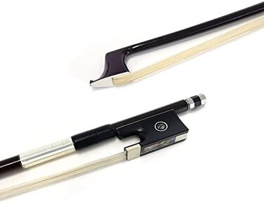 LIEKE Carbon Fiber Violin Bow 4/4 full size lightweight Fiddle Bow (4/4 size, Coffee.