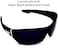 Locs Men's Rectangular Hardcore Wrap 63mm Sungl(Matte Black Rubberized Finished.