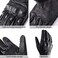 Harssidanzar GM028E Men's Full Finger Goat Leather Touch Screen Motorcycle Glove.
