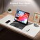 Aothia Leather Desk Pad Protector,Mouse Pad,Office Desk Mat, Non-Slip PU Leather Desk Blotter,Laptop Desk Pad,Waterproof Desk Writing Pad for Office and Home (23. 6" x 13. 7", Off-White.