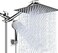 PinWin Shower Head Combo,10 Inch High Pressure Rain Shower Head with 11 Inch Adjustable Extension Arm and 5 Settings Handheld Shower Head Combo,Powerful Shower Spray Against Low Pressure Water with Lo