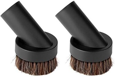 Lamoutor 2Pcs Soft Bristle Vacuum Brush Round Brush Vacuum Attachment Universal Vacuum Dust Brush for Most Vacuum Cleaners Accessories.