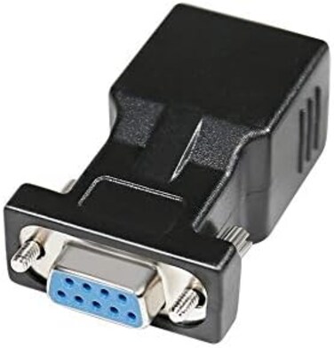 DTECH DB9 to RJ45 Serial Adapter RS232 Female to RJ-45 Female Ethernet Converter Compatible with Standard 9 Pin RS-232 Devices.