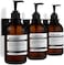 MaisoNovo Shampoo Dispenser for Shower Wall 3 Chamber - Drill Free Shower Soap Dispenser Wall Mount with Waterproof Labels - 3 Bottles 3 Wall Mounts.