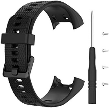 Huwokxix Watch Strap compatible with Garmin vivosmart HR,Adjustable Silicone Sports Strap Replacement Band.