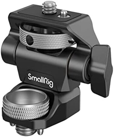 حامل شاشة كاميرا قابل للتعديل من SmallRig لنمط ARRI (ترقية، حامل شاشة يدور 360 درجة ويميل 180 درجة، يدعم شاشة ميدانية 5 بوصة و7 بوصة ضد الالتواء).