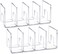 YAGELI Clear Acrylic Desk File Sorter Purse/Handbag Organizer Clutch Divider Mesh Folder Office Supplies Stand Bookshelf (3 Sections(2Pack-4Sections.