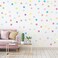 Zonon Vinyl Multicolour Polka Dots Circle Wall Stickers (240 Pieces,2in,20 Pastel Rainbow Colors.