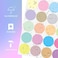 Zonon Vinyl Multicolour Polka Dots Circle Wall Stickers (240 Pieces,2in,20 Pastel Rainbow Colors.