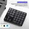 Attoe Numeric Keypad, 35-Keys Portable USB Wireless Numeric Keypad Rechargeable Ultra-Silent External Numeric Pad for MacBook/MacBook Pro/Air and Windows Laptop (Black.
