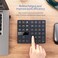 Attoe Numeric Keypad, 35-Keys Portable USB Wireless Numeric Keypad Rechargeable Ultra-Silent External Numeric Pad for MacBook/MacBook Pro/Air and Windows Laptop (Black.