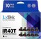 LxTek Replacement for IR40T IR-40T CP13 MP-12D Calculator Ink Roller Printer Ribbons use with Canon, Sharp EL-1750V, EL-1801V (Black/red, 10-Pack, Individually Sealed.