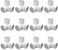QWORK 3 Way 1/2" Tee PVC Fitting Elbow,12Pack PVC Fitting Connector,Furniture Grade, for Building Furniture and PVC Structures, White.
