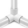 QWORK 3 Way 1/2" Tee PVC Fitting Elbow,12Pack PVC Fitting Connector,Furniture Grade, for Building Furniture and PVC Structures, White.