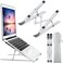 Leeboom Laptop Stand, Laptop Holder Riser Computer Stand, Adjustable Aluminum Foldable Portable Notebook Stand, Compatible with MacBook Air Pro, HP, Lenovo, Dell, More 10-15. 6&rdquo; Laptops and Tablets (S