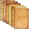 Gift Boutique 120 Pack Aged Paper Vintage Antique Stationery Papers Old Fashion Looking 6 Design Double Sided 8. 5"X 11" Letter Sheets For Writing Calligraphy, Printing, Scrapbook Crafts, Map, Certifi