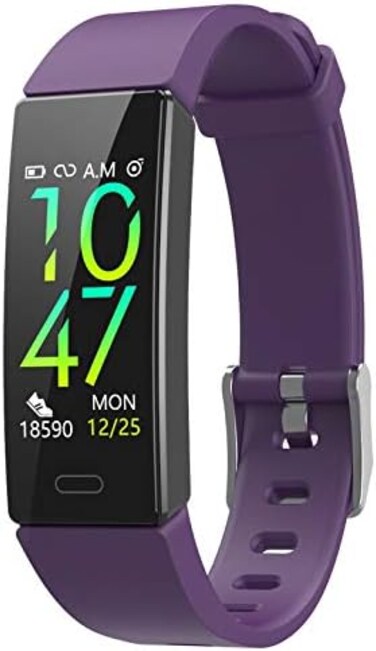 ZURURU Fitness Tracker with Blood Pressure Heart Rate Sleep Health Monitor for Men and Women, Upgraded Waterproof Activity Tracker Watch, Step Calorie Counter Pedometer Purple.