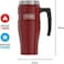 THERMOS Stainless King Vacuum-Insulated Travel Mug, 16 Ounce, Rustic Red.